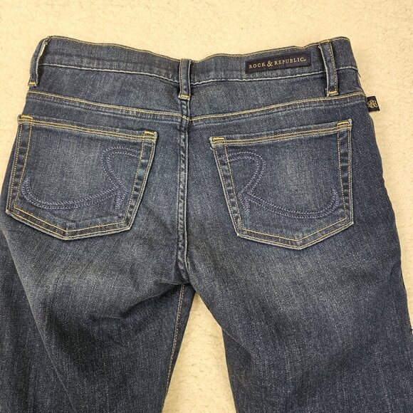 ROCK REPUBLIC Jeans Women's Size 6 Kashmiere Crop Skinny Ankle Blue Distressed - Picture 12 of 14